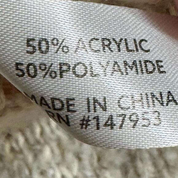 SAGE & FLOWER Oversized Fringe Cottagecore Granny Shawl Poncho Sweater Cardigan - Picture 7 of 8